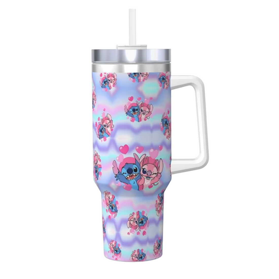 Stitch Mugg Med Sugrör