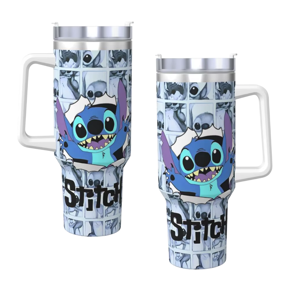 Stitch Mugg Med Sugrör