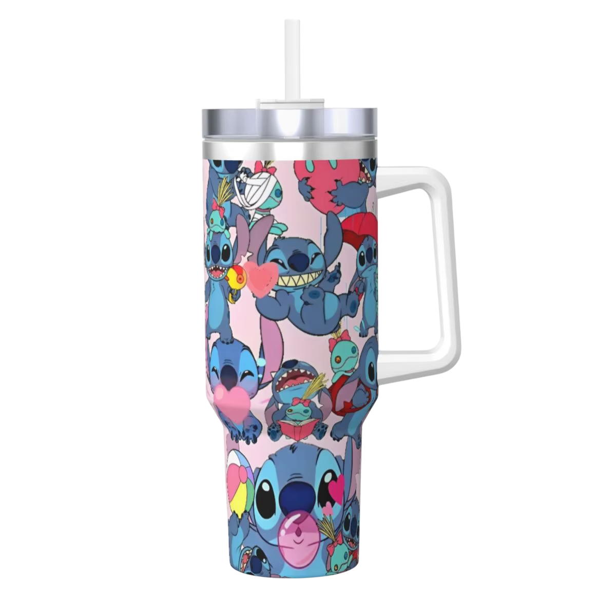 Stitch Mugg Med Sugrör