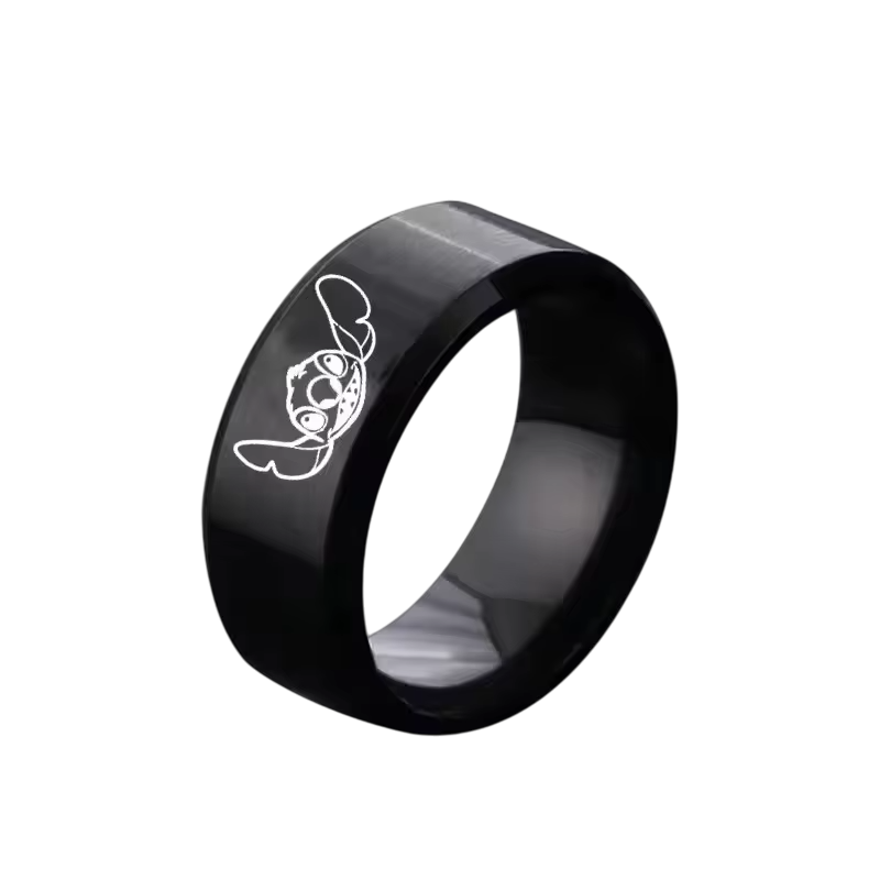 Stitch Ring Svart (Stål)