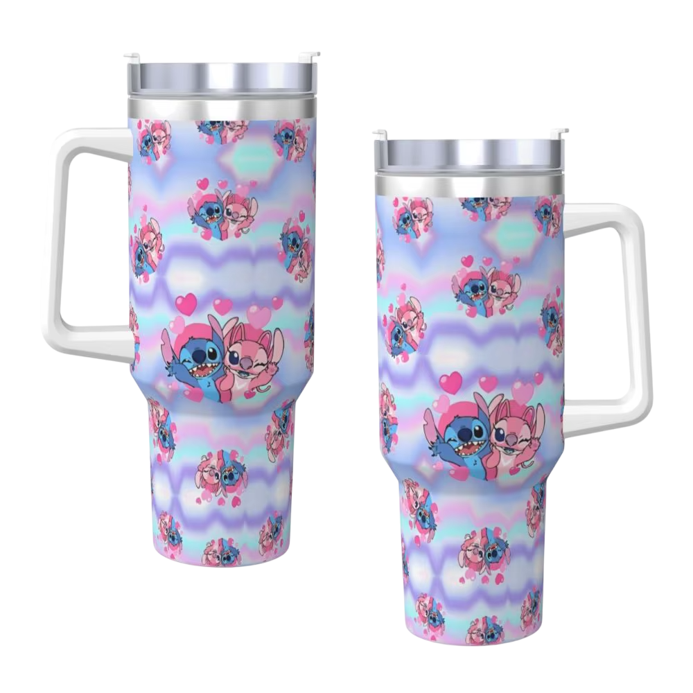 Stitch Mugg Med Sugrör