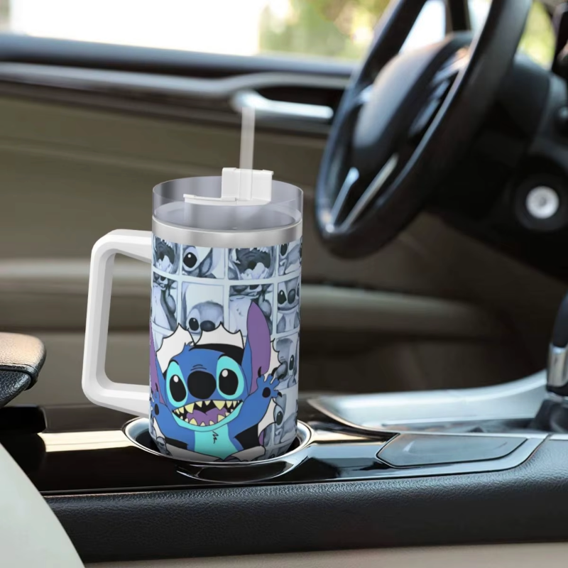 Stitch Mugg Med Sugrör