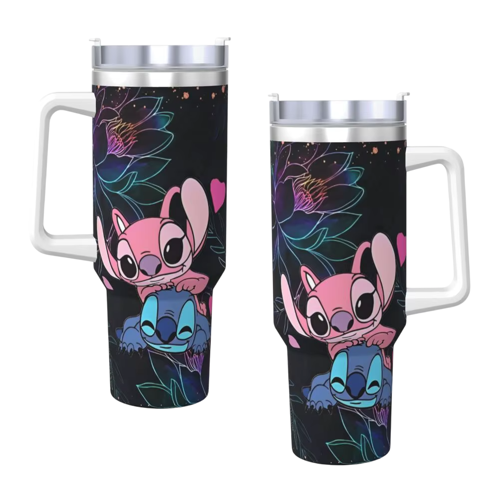 Stitch Mugg Med Sugrör